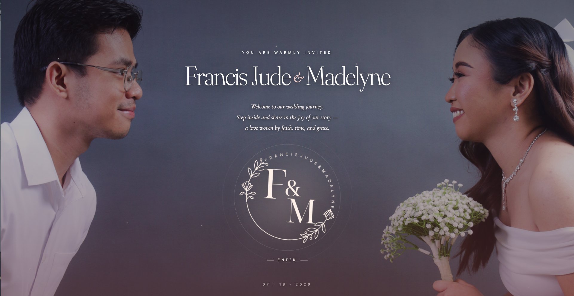 Preview of Francis Jude and Madelyne's wedding website